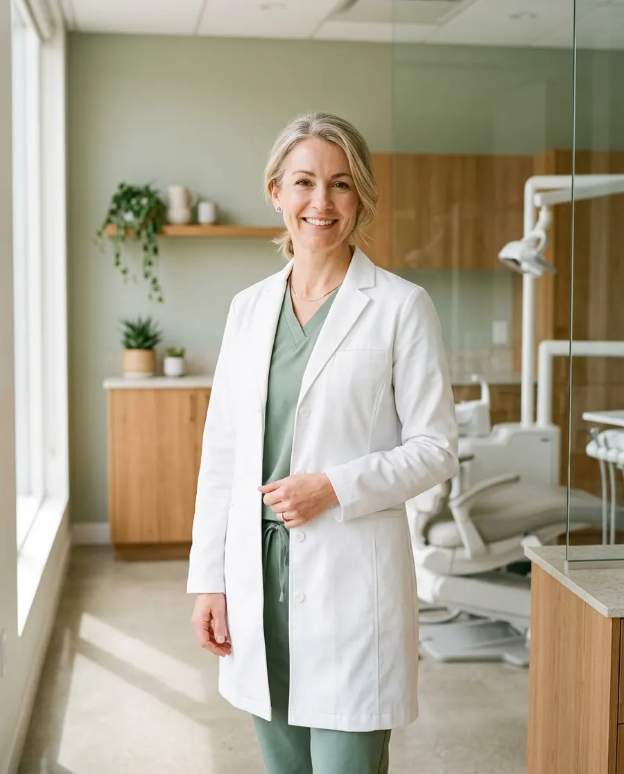 Dr. Nina Scales Leifeste in the Leifeste Dental clinic
